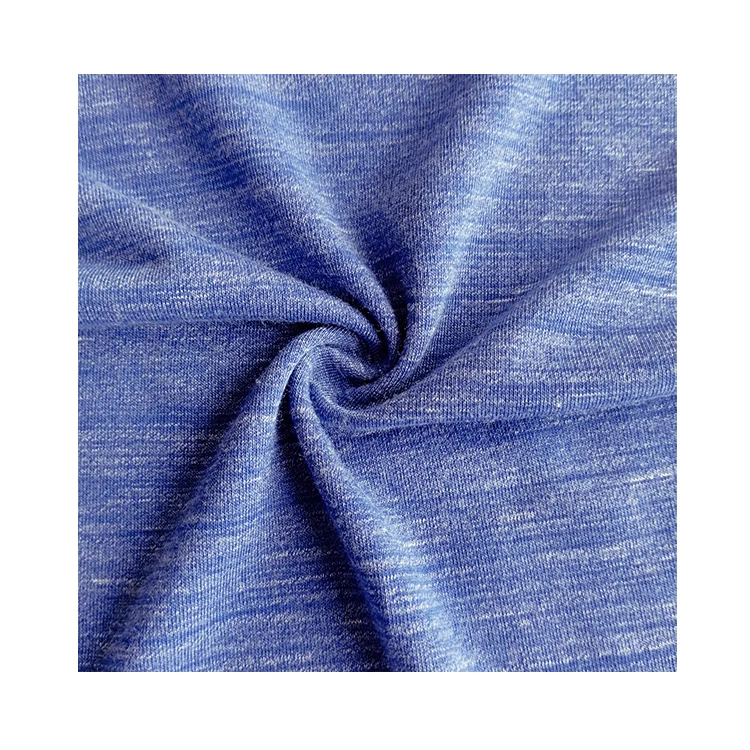 China suppliers NO MOQ free sample polyester viscose melange jersey viscose/polyester fabric