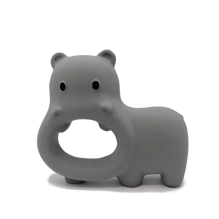 Green Pollution-free Customizable Rubber Hippo Degradable Molar Natural Latex Toys