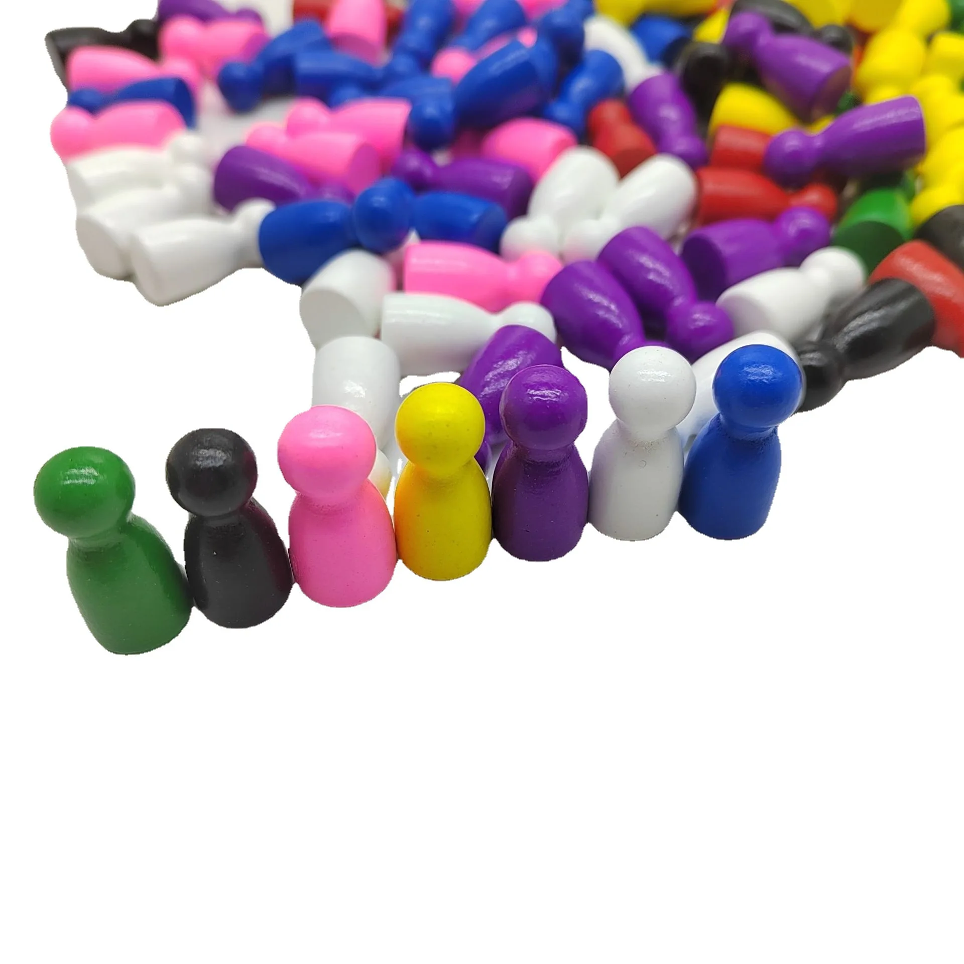 Custom Meeple Set Game Pieces Wood Entertainment Board Game Accessories