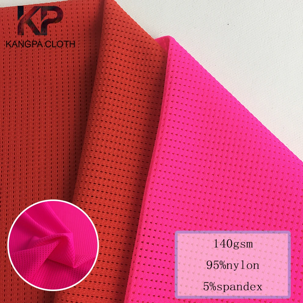 4 way stretch lycra Nylon breathable mesh fabric for mens gym elastane