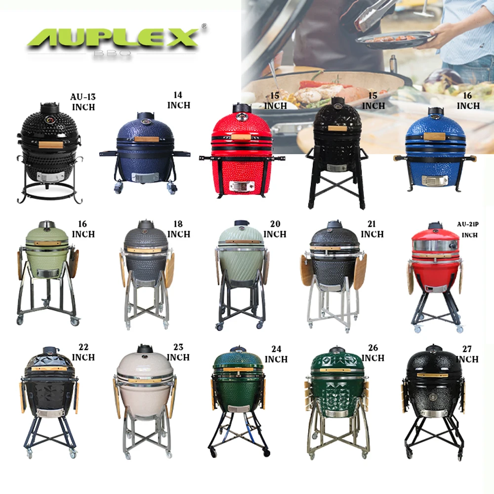 Auplex Customizable 27 inch XXL Kamado Grill Outdoor BBQ Kitchen Barbecue Churrasqueira