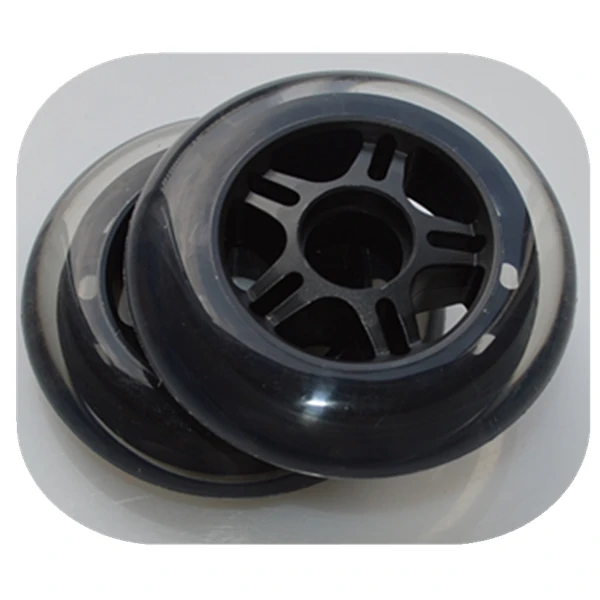 80*24mm Fashion factory price high rebound roller skates shoes black colour wheels for boys