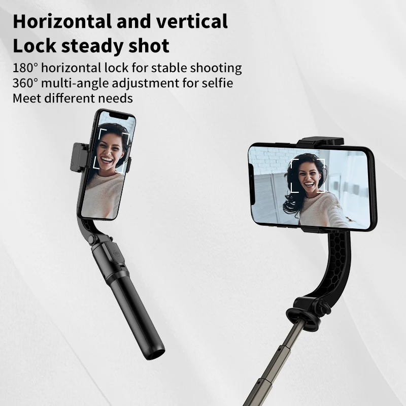High quality selfie stick tripod foldable single axis gimbal stabilizer anti shake mobile gimbal wireless gimbal stabilizer