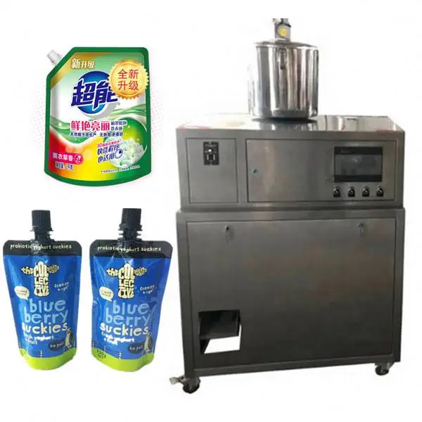 Korea chili sauce doypack/stand up pouch with spout filling and capping packing machine