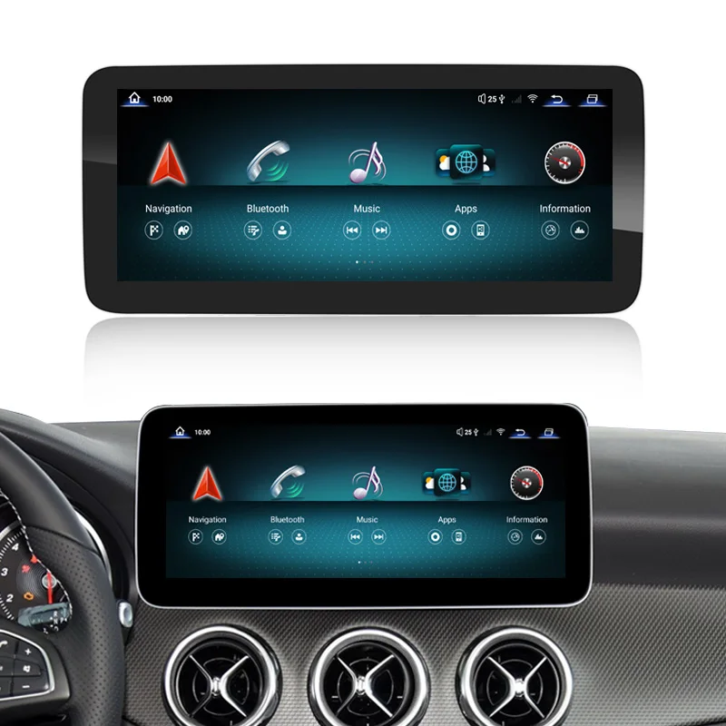 10 25 дюймов Snapdragon 668 дисплей для GLA CLA 200 250 180 C117 45 AMG Android 13 Модернизированный Радио сенсорный экран