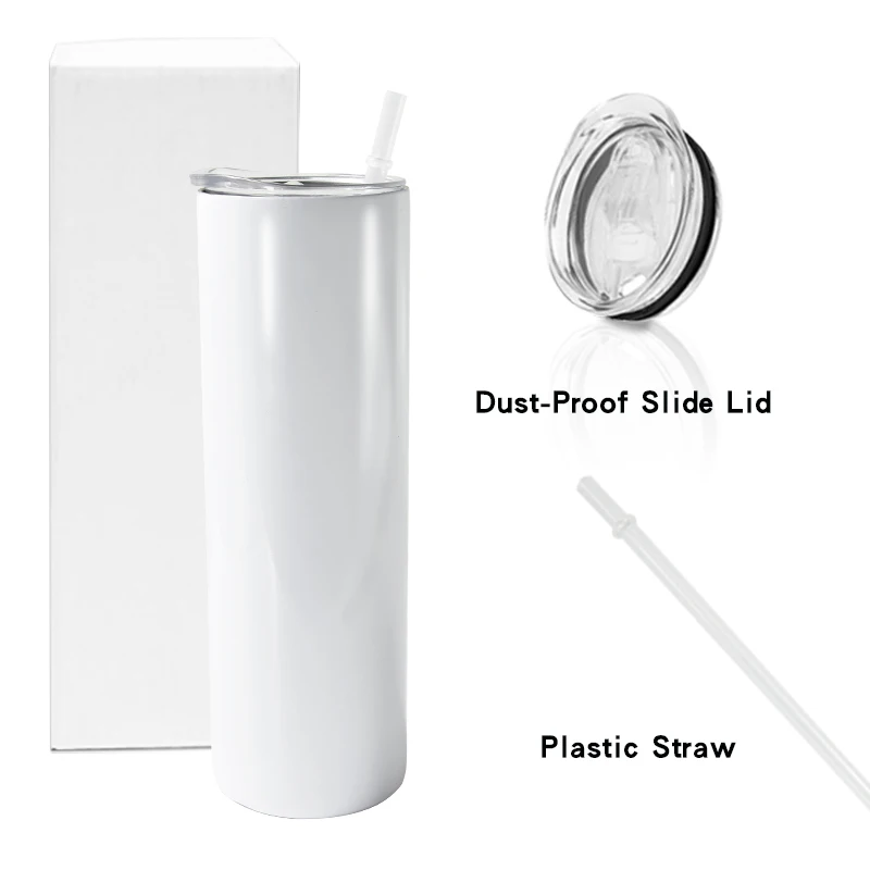 Tumbler Double Walled Vacuum Insulated Sublimation Mugs 15 oz Blank Sublimation Skinny Tumbler USA Warehouse