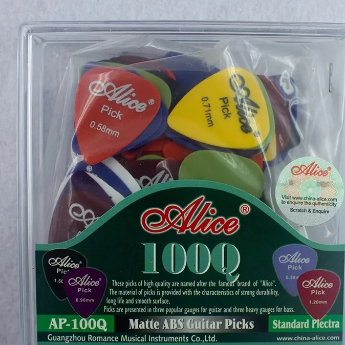 100pcs/set matte alice guitar picks guitar accessories