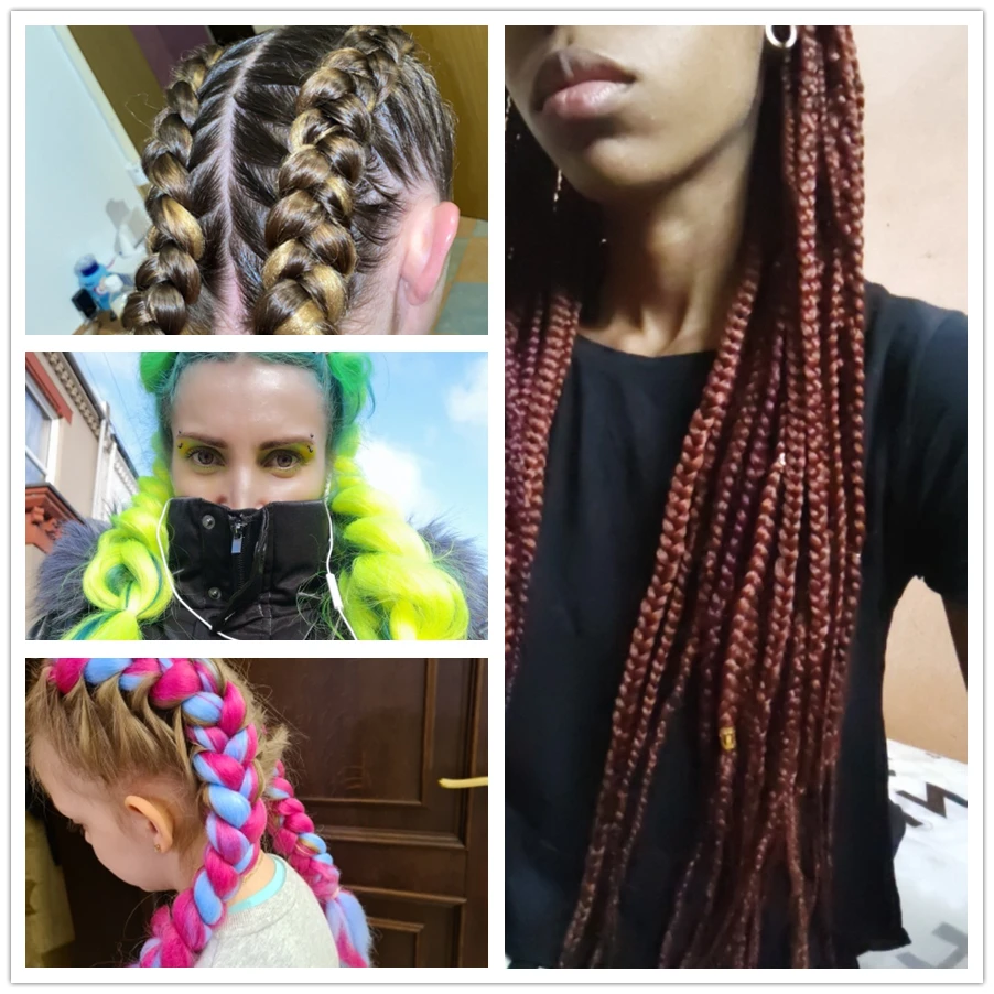 AliLeader Wholesale Super Crochet Box Braids Ombre Jumbo Braiding Hair