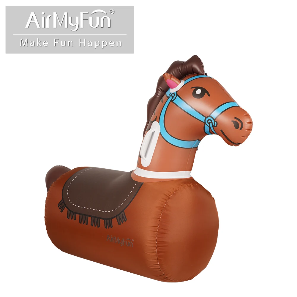 AirMyFun Hot Sale Custom PVC Tarp Inflatable Horse Racing Bouncing Pony Pvc Inflatable Jump Toys Horse For Kids