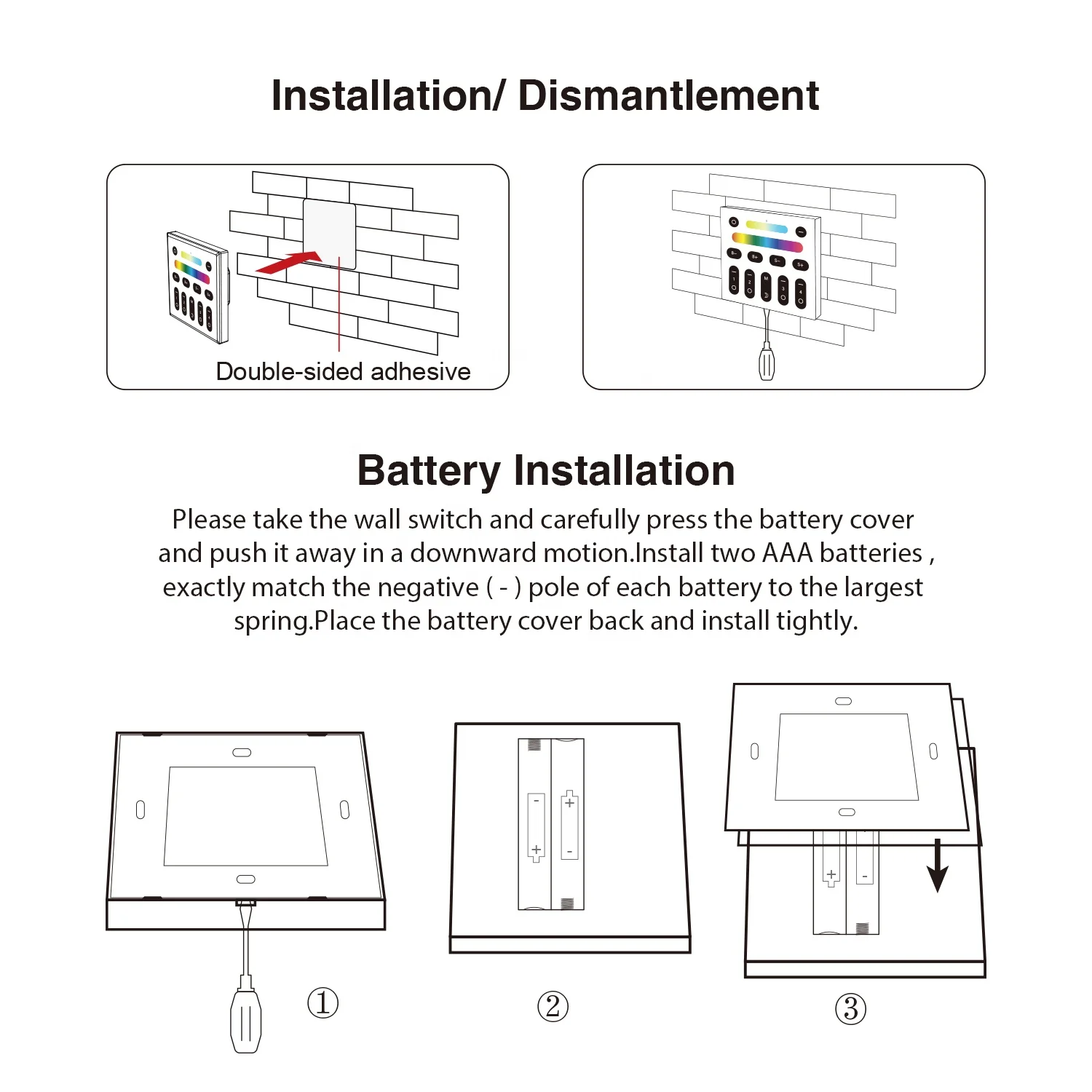 GL-W-003Z Gledopto Wall Mounted RGBCW RGBW Touch Panel LED Remote Control Works with ZigBee Smart Lights without Hub
