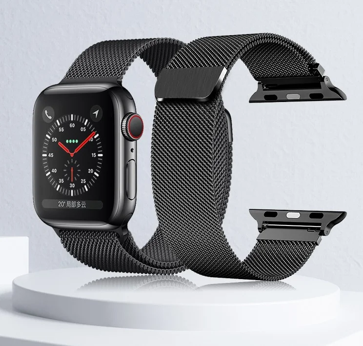 Stainless Steel Magnetic Mesh Milanese Loop Watch Band for Apple Watch Straps