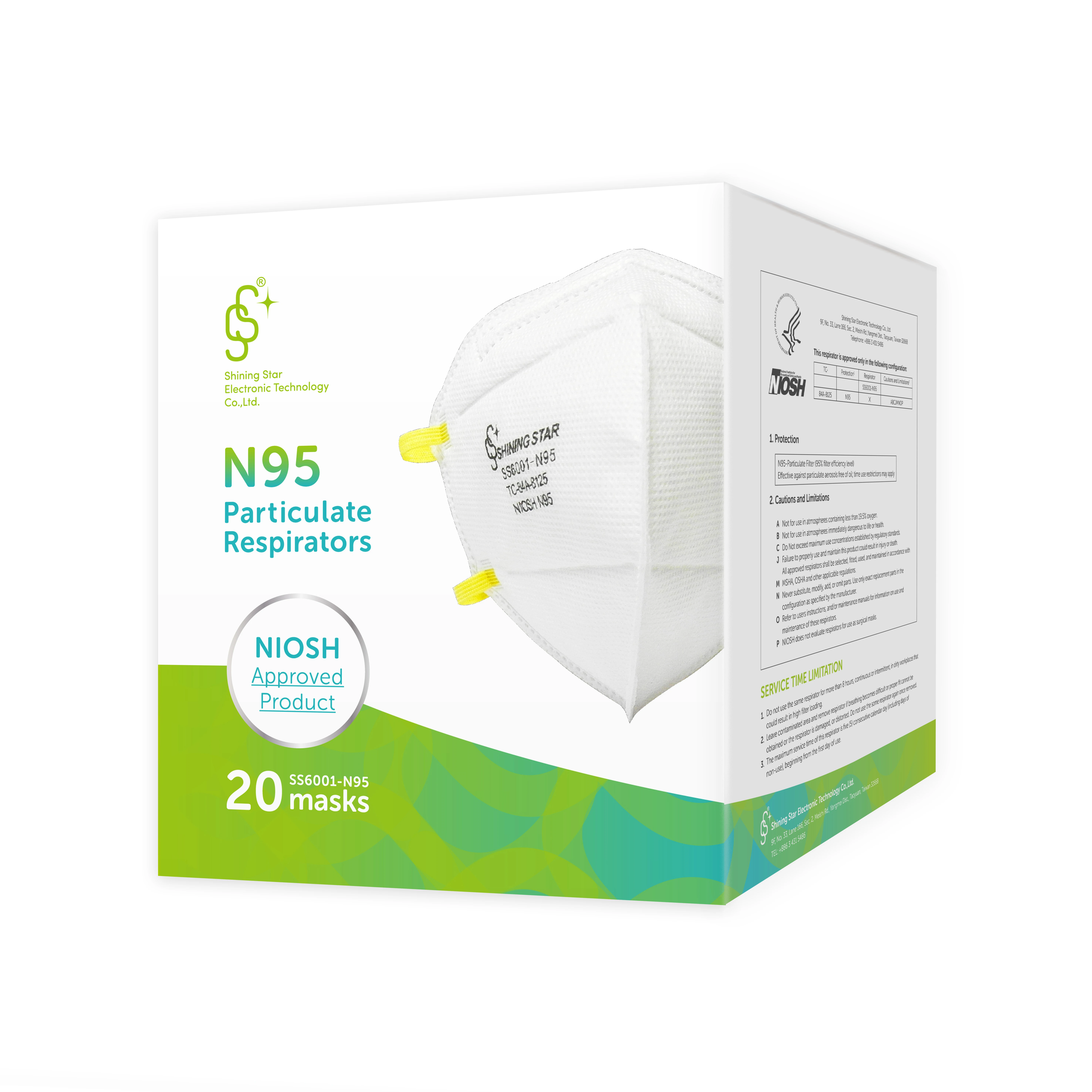 Protective Anti-pollution Disposable NIOSH N95 Flat Fold Dust Mask