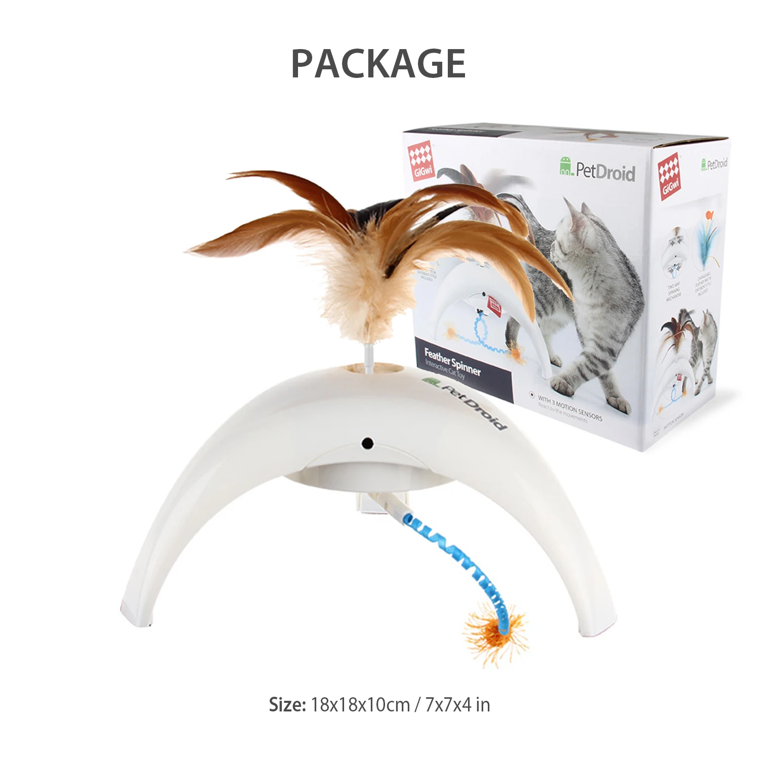 manufacturer smart cat toys feather and ribbon moving playing funny cat toys