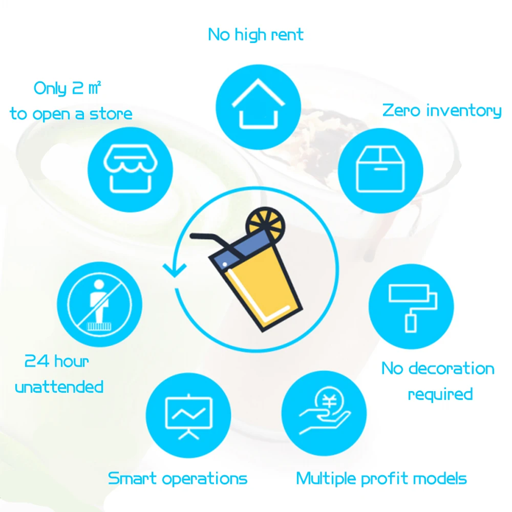 Automatic Shop coffee making equipment juice smoothie blender vending machine robot