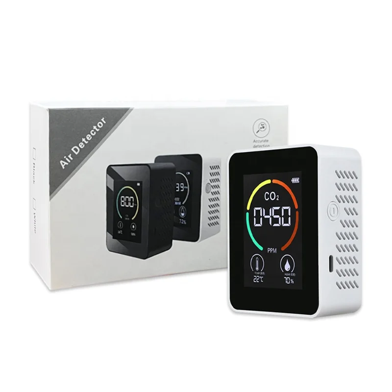 Carbon dioxide detector indoor Home Mini portable tempe rature humidity Air Quality Monitor CO2 meter detector