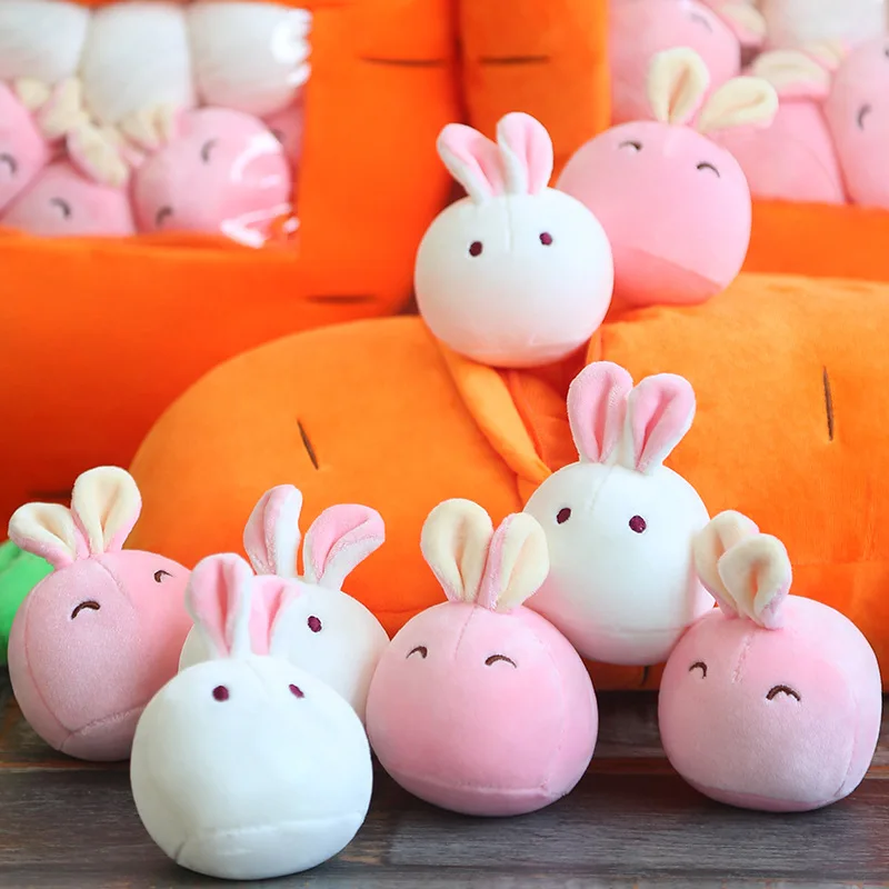 Mini Round Animal Balls Pudding Bag Plush Toys Pillow Rabbit Cattle Tiger Balls In Snacks Bag Dolls Cushion Toy