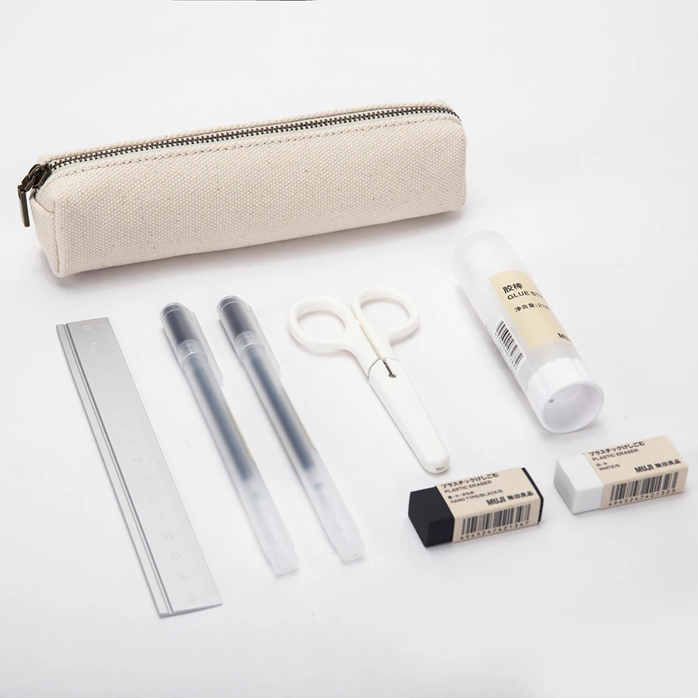 Пенал в стиле ретро для мужчин и женщин, Холщовый маленький чехол для учеников младшей и старшей школы, Подарочная сумка для канцелярских принадлежностей