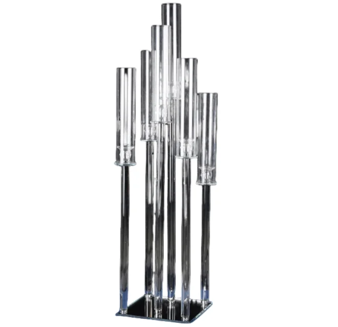 Прозрачные подсвечники Хрустальные акриловые свадебные украшения отеля ресторана