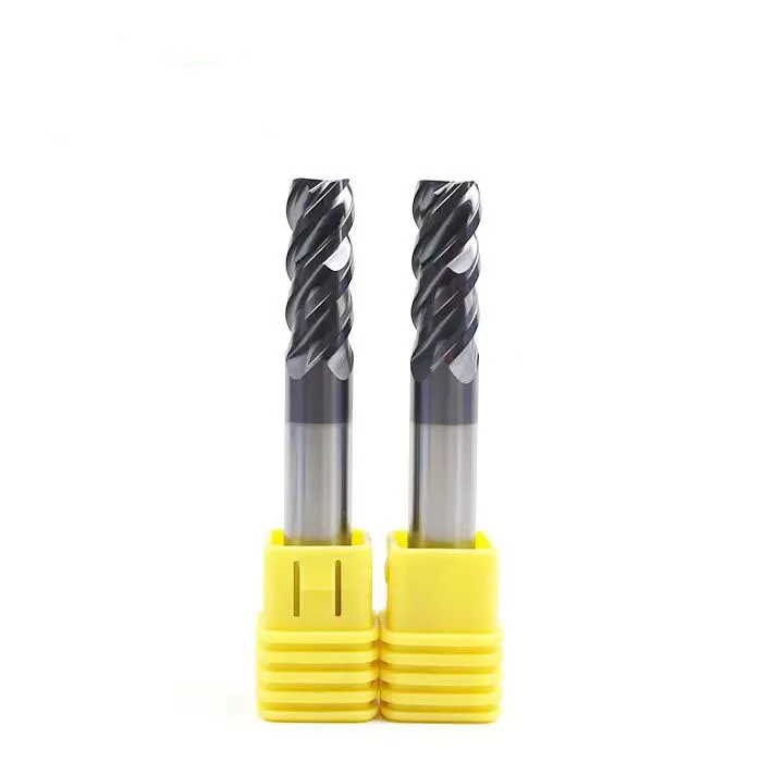 Carbide EndMill 4 6 8 10mm 4Flutes HRC55 Milling Cutter Alloy Coating Tungsten Steel Cutting Tool CNC Endmills