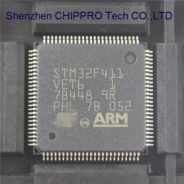 MCU 32-bit ARM Cortex M4 RISC 512KB Flash 3.3V STM32F411VET6 Package LQFP-100 Original supply microcontroller
