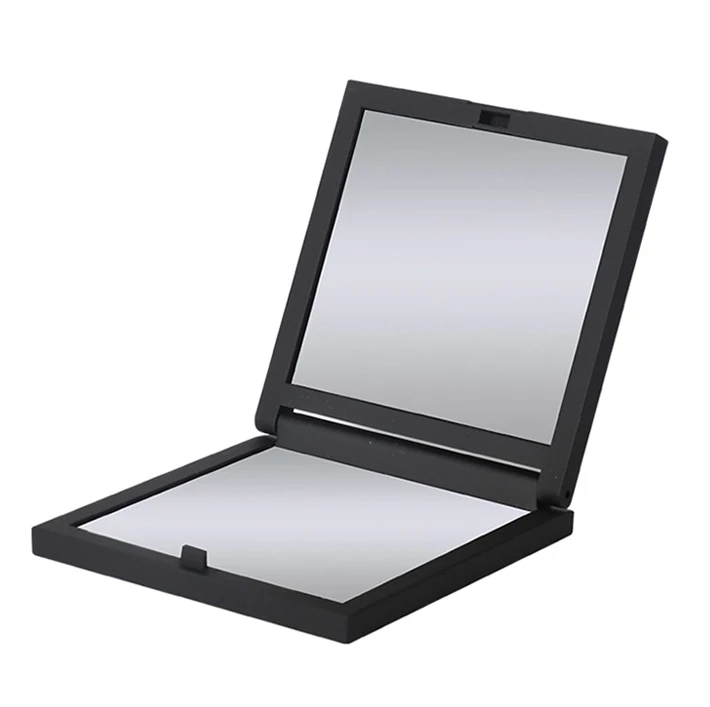 free sample double side square porhand pocket compact folding makeup vanity mirror for gift sets
