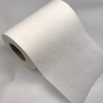 spunlace nonwoven fabric hexagonal beehive embossed pattern heavy duty industry viscose cellulose PP polypropylene