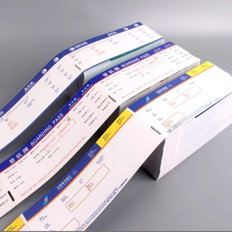 
Eco-Friendly boarding passes flights tickets 