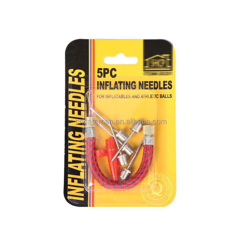 Blister Pack Football/Soccer/Basketball/Volleyball Inflating Needle Set, 3/5/6/15 pcs Ball Inflator Needles & Extension Hose Set