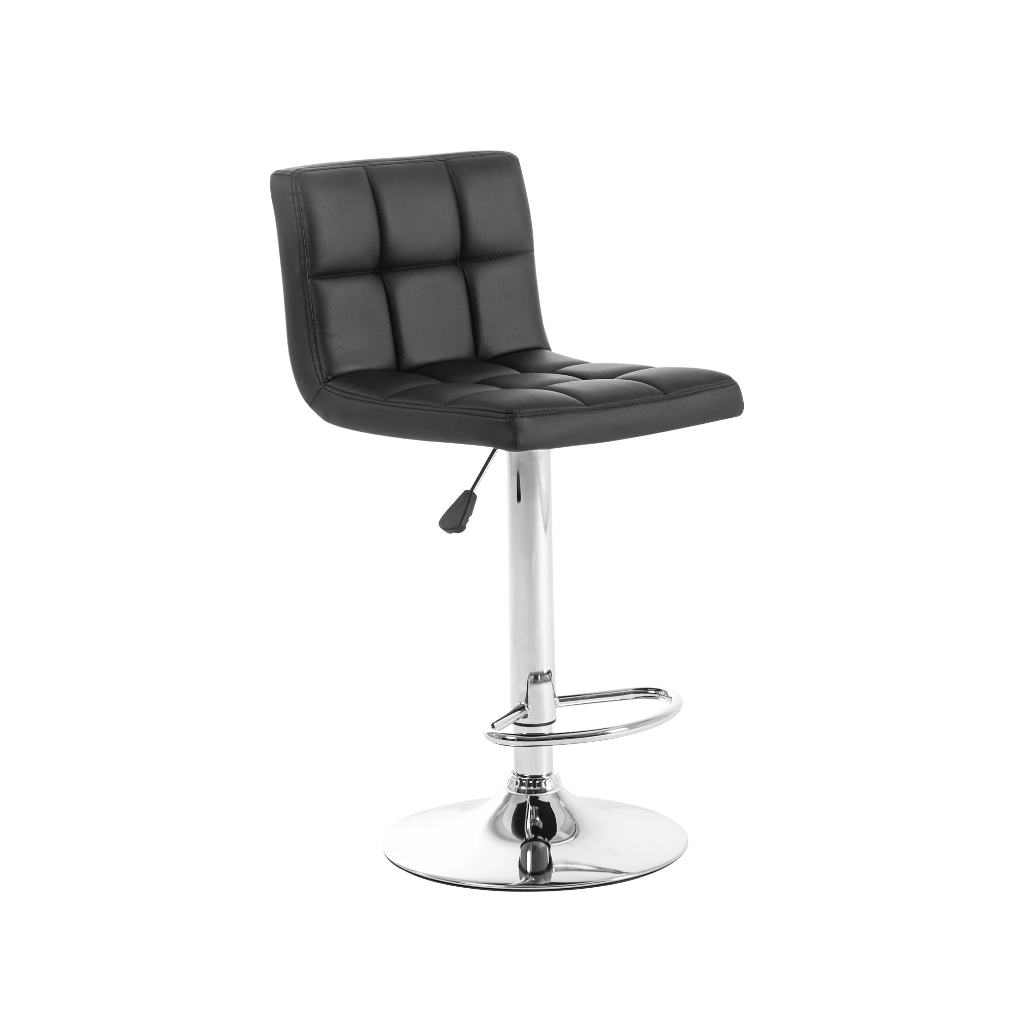 Горячая Распродажа от производителя современный черный из искусственной кожи регулируемый по высоте барный стул