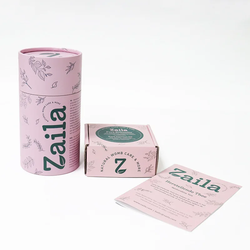 Custom Food Grade Candy Chocolate Cylinder Packaging Box Kraft Paper Tube For Food