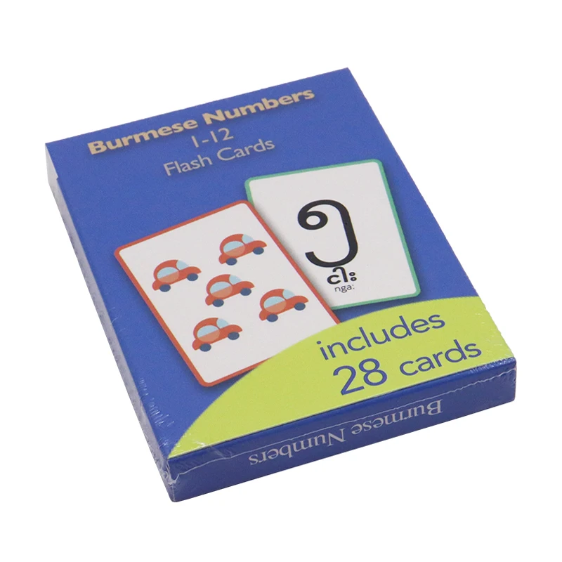 Customized Printed Flash Cards Full Color ABC Learning Card Kids Phonic Flashcards