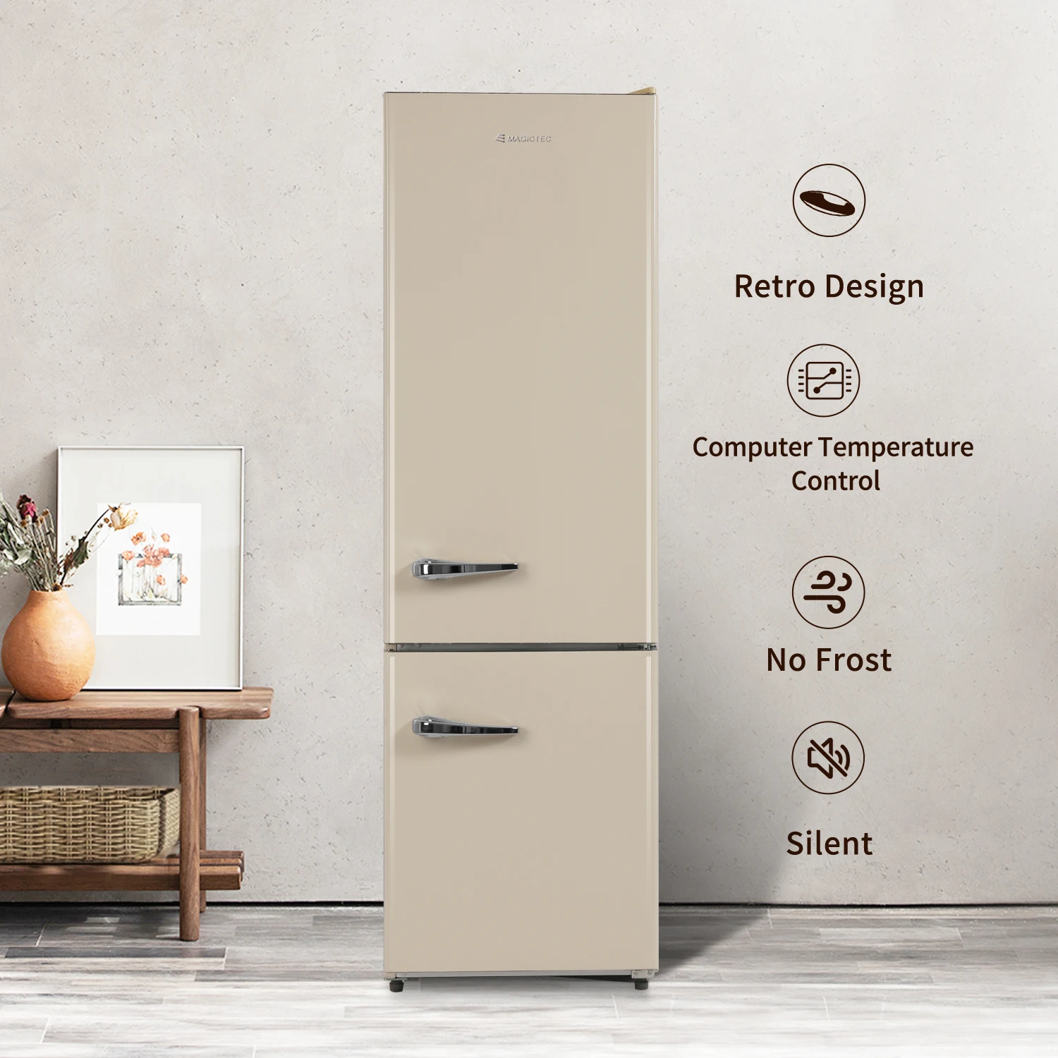 Ascoli Hot Sell Low Noise Efficient Preservation Refrigerator Under Freezing Bedroom Fridge