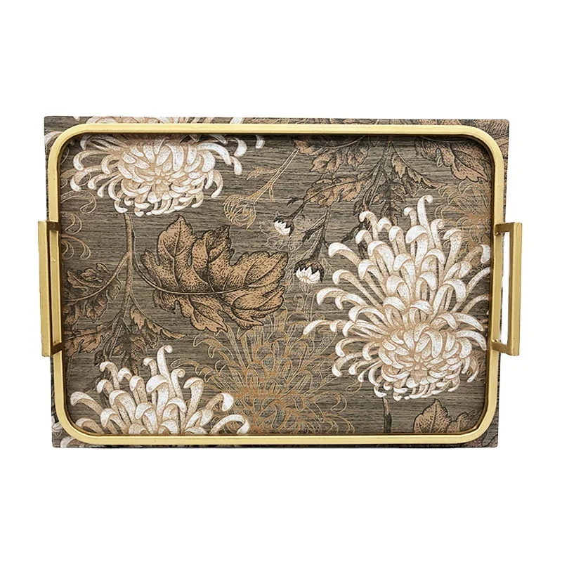 ZY20A-1039 Wholesale handmade customized melamine outdoor serving tray rectangular
