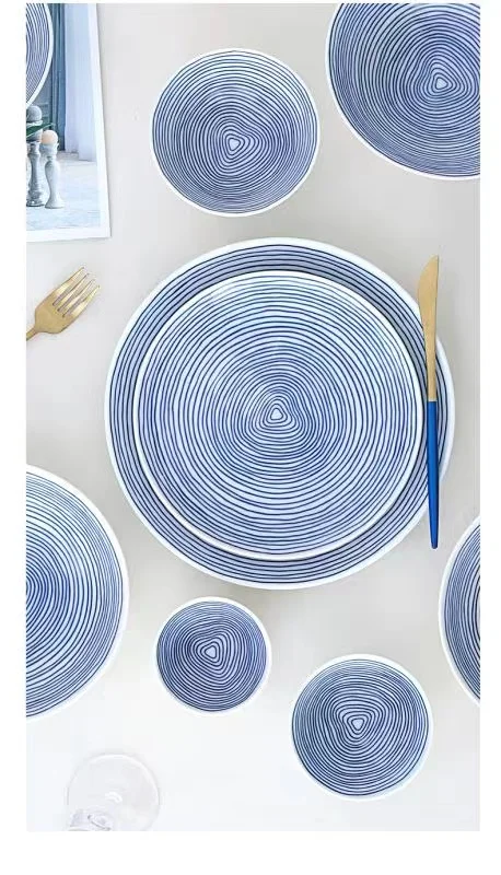 Wholesale price Flat Pasta Plate Bowl kitchen plate dining plate ceramic Porcelain Dinnerware for Kitchen and Eating