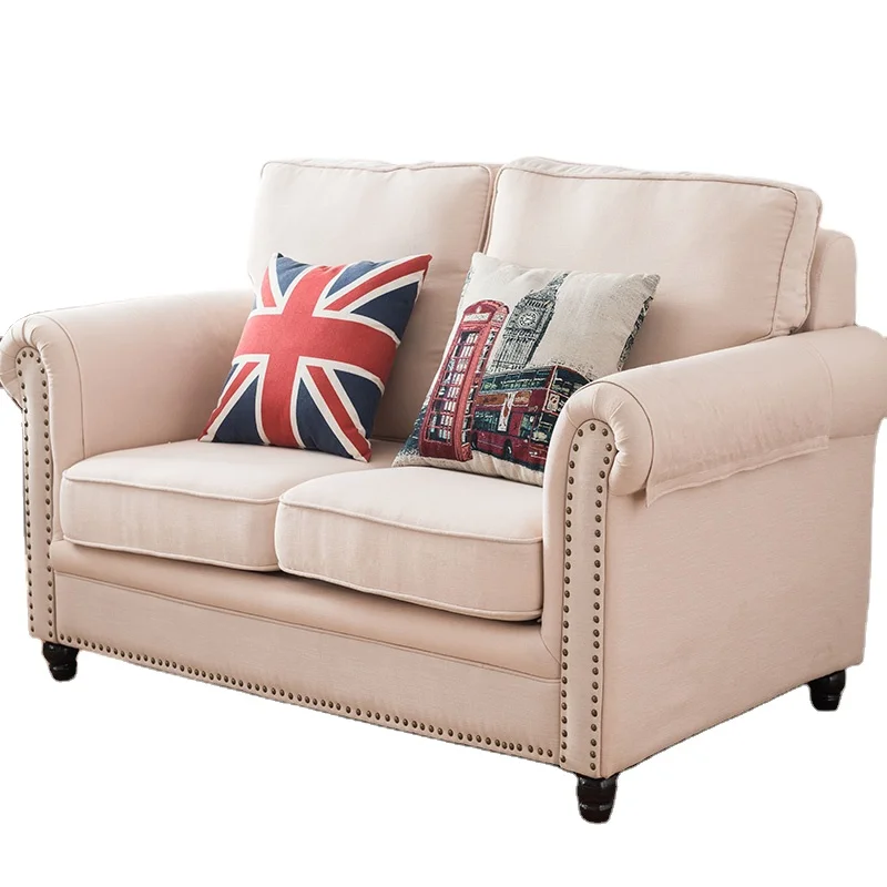 
Modern Feather Stuffing Seat and Back Cushions 2 Seater Fabric Sofa Cover Set Wood Style Durable, economical and easy to install 