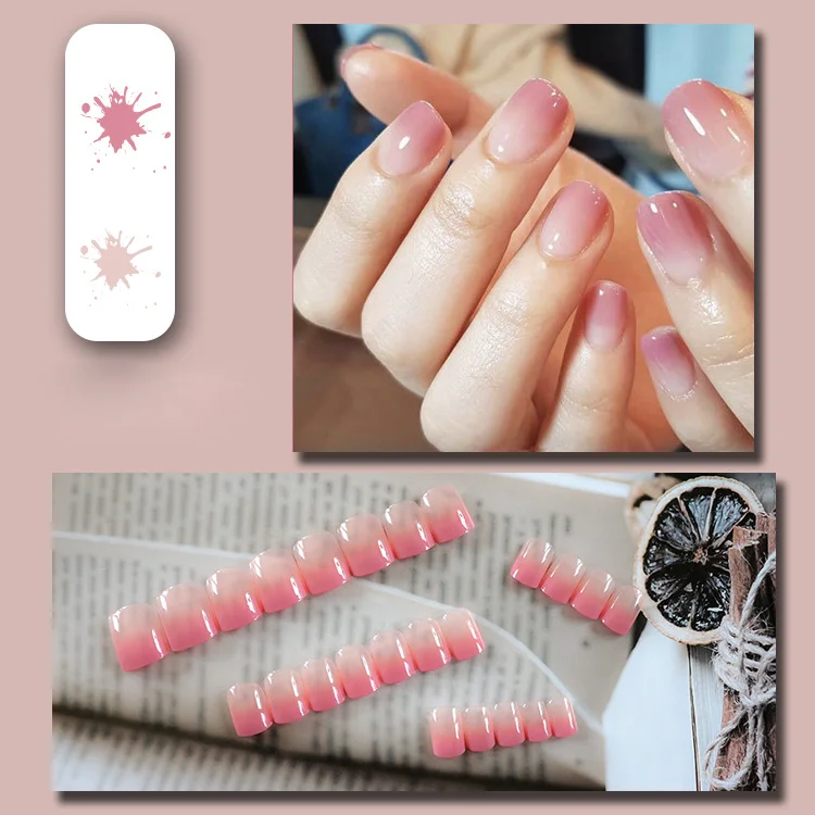 Fingernails Art False Nail Manufacturers Girls Clear Butterfly False Gel Tips Kit Nails Press on