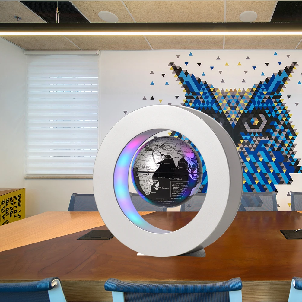 Home Office School Anti Gravity with Led Lights Magnetic Levitation Globe, World Map Floating Globes For Decoration