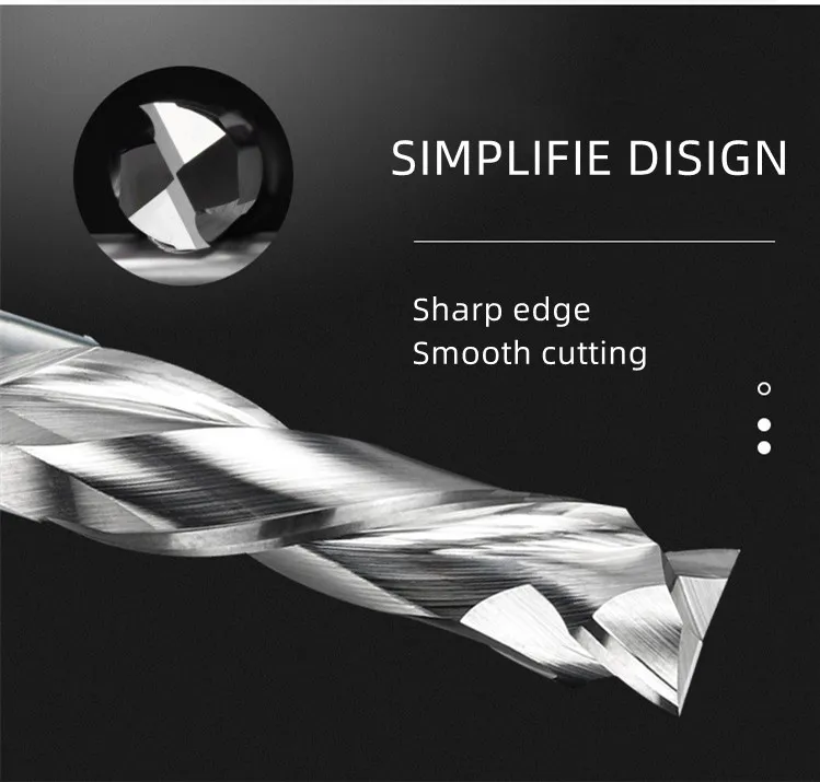 Compound Edge Milling Cutter  All Sizes Solid Carbide Compression Spiral Router Bits CNC End Mill Cutters Woodworking