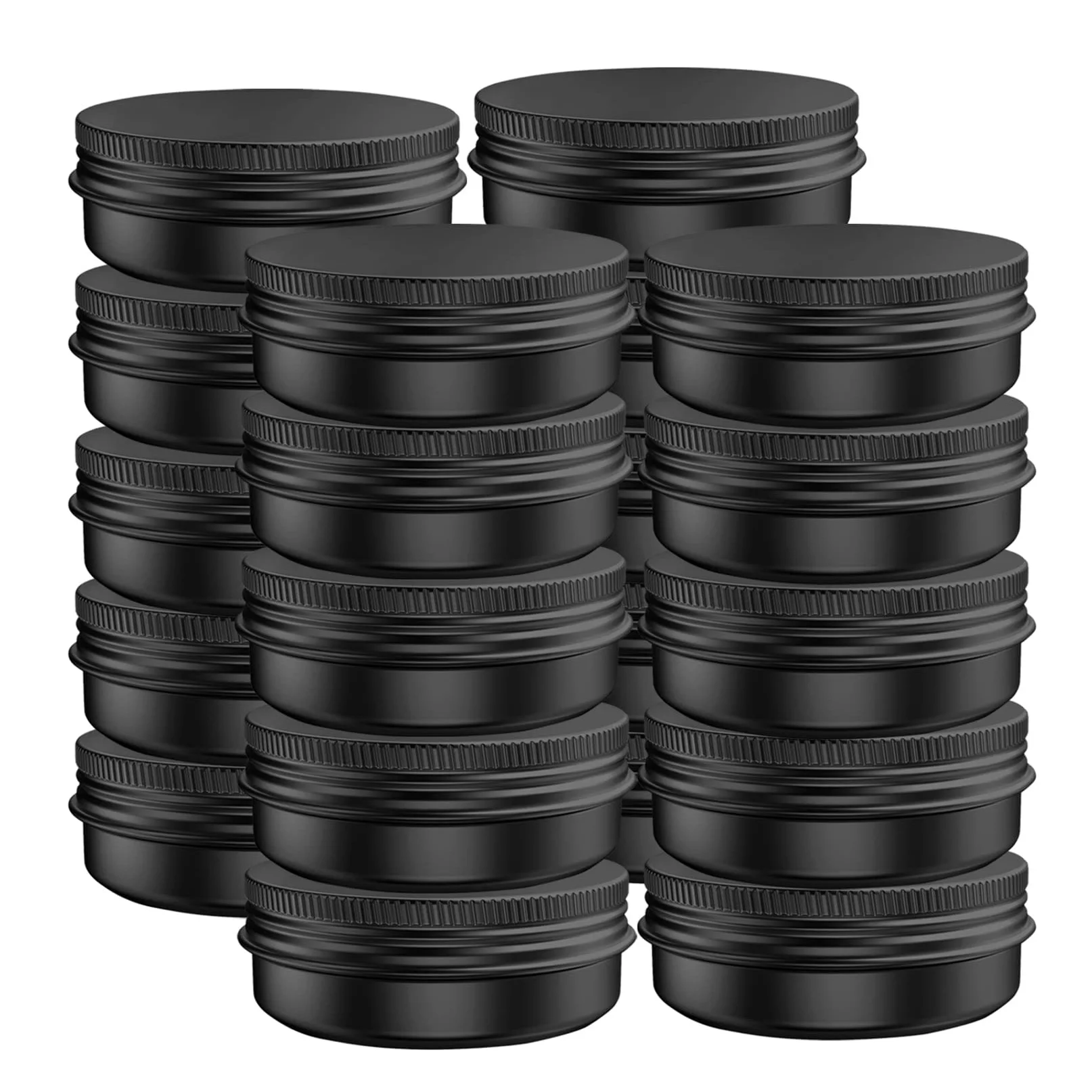 Aluminum Tin Cans Screw Lid Refillable Travel Sized Cosmetic Containers Small Tins Lip Balms Salves Candles Golden Balm Tin