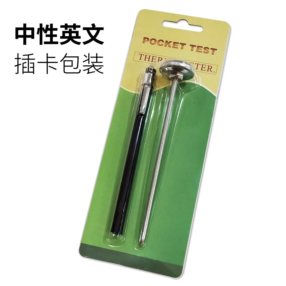 Bimetallic Food Thermometer Probe Type Kitchen Milk Coffee Stainless Steel Food Baking Thermometer Table