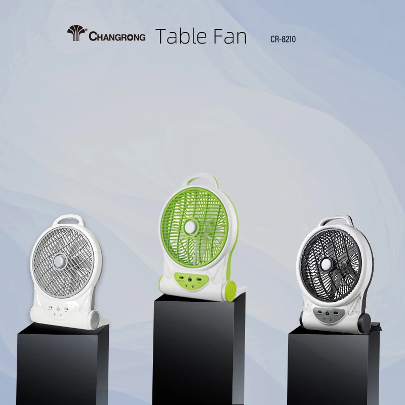 10 inch electric table fan portable solar camping fan with holder