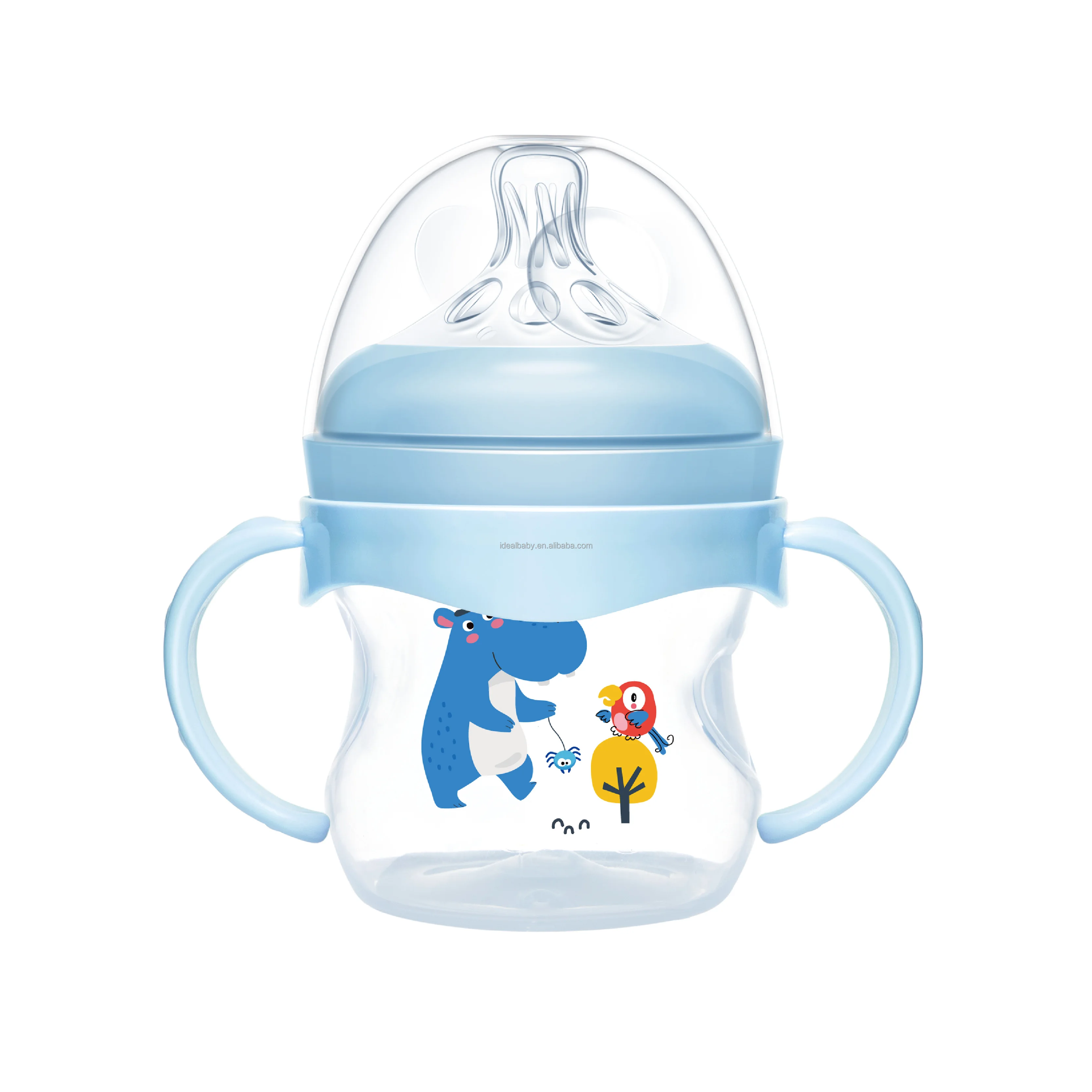 Hot Sale 4oz/120ml Easy Grip PP Wide Neck Baby Feeding Bottle BPA Free, Baby bottle, BPA free Baby Feeding Bottle