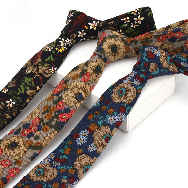 Top Quality 100% Cotton Print Neckties To Match Shirts WIth Private Label