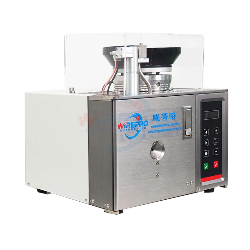 TS-R01 loose wire end wire stripping sleeves crimper semi automatic wire strip and ferrule terminal crimp machine