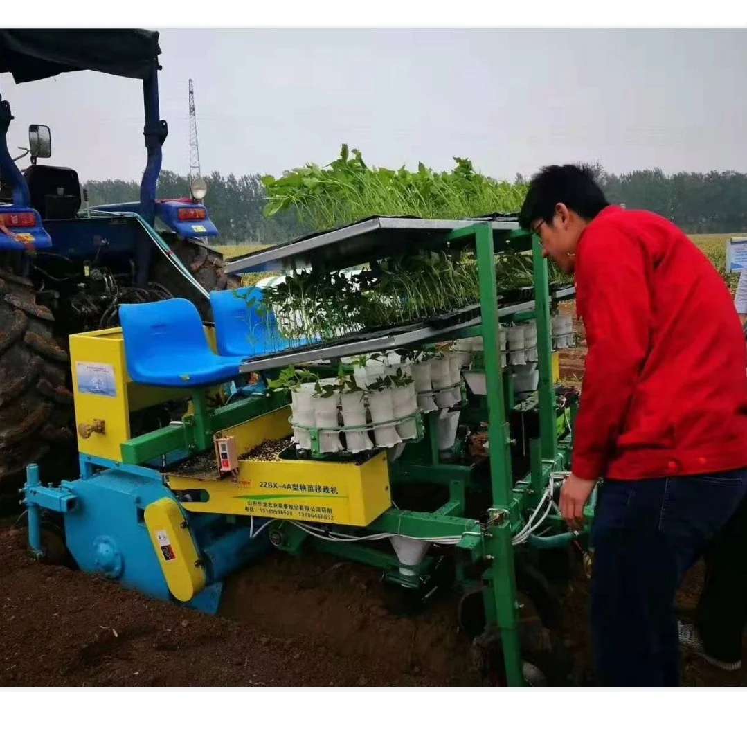 
onion planting machine self driving onion planter vegetable transplanting machine adjustable plant spacing and row spacing 