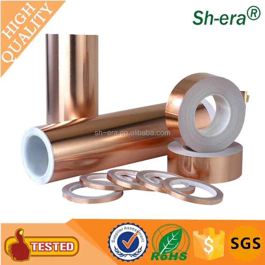 Good quality for copper foil tape for soldering EMI shielding copper foil adhesive tape
