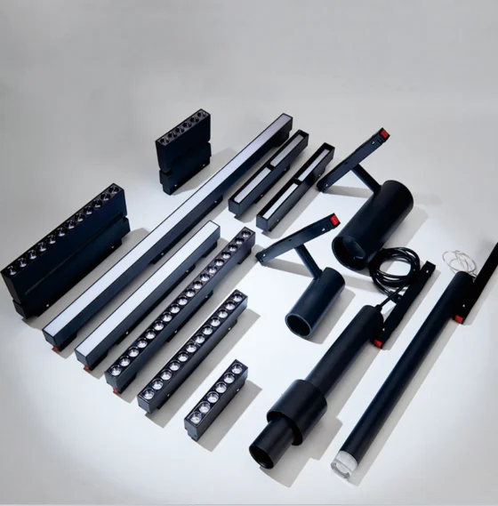 Ultra - thin magnetic light track slot flood light spotlight conductive module magnetic no main light PSU