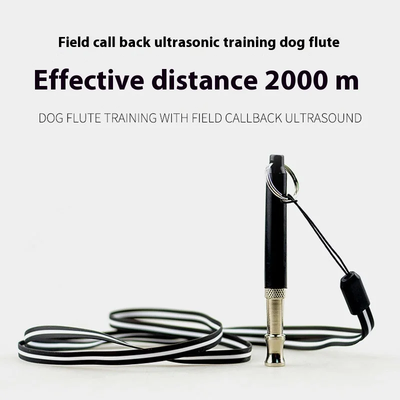 Ultrasonic Dog Trainer Stainless Steel Whistle with Strap Hanging Rope Custom Weight for Pet Supplies Dog Training