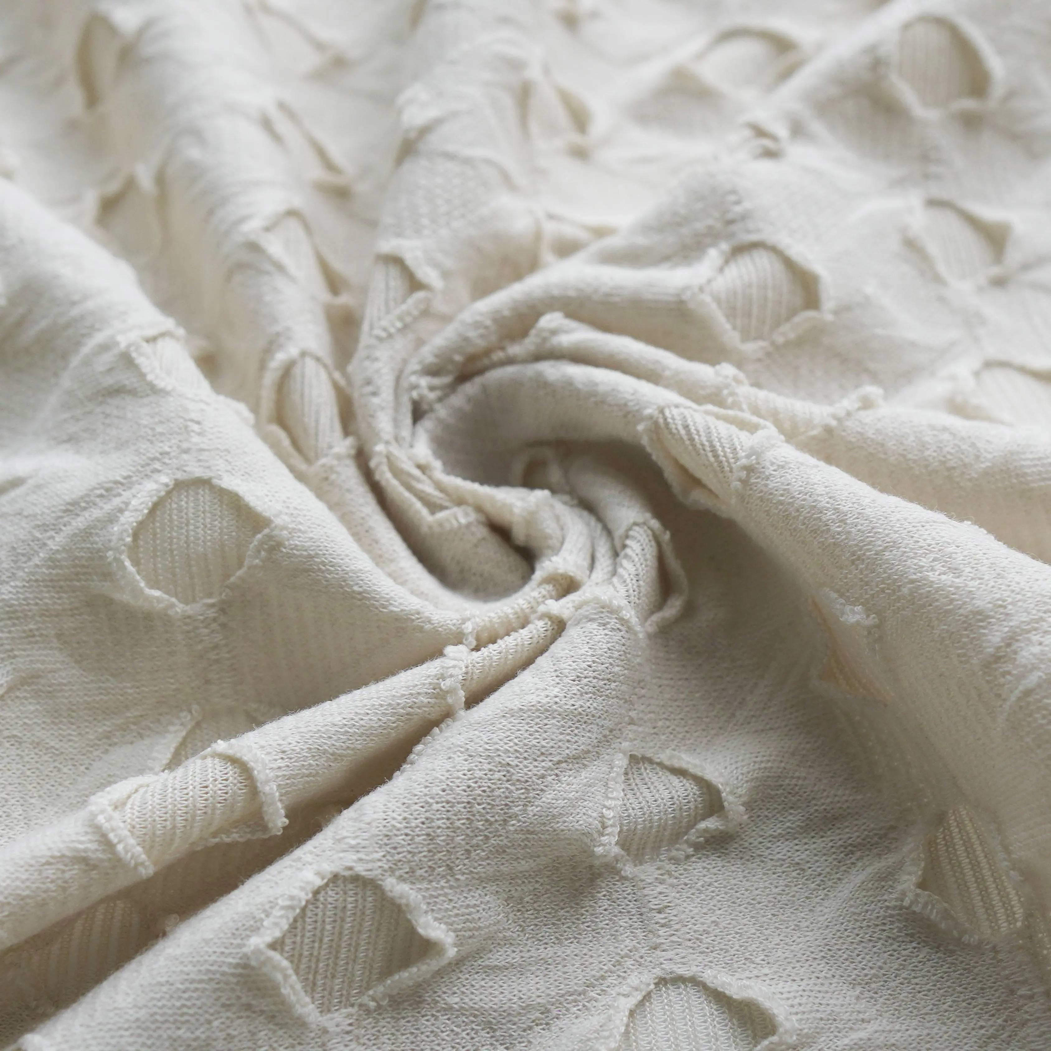 195g perforated lace bubble fabric trendy clothing dress knitted lace fabric