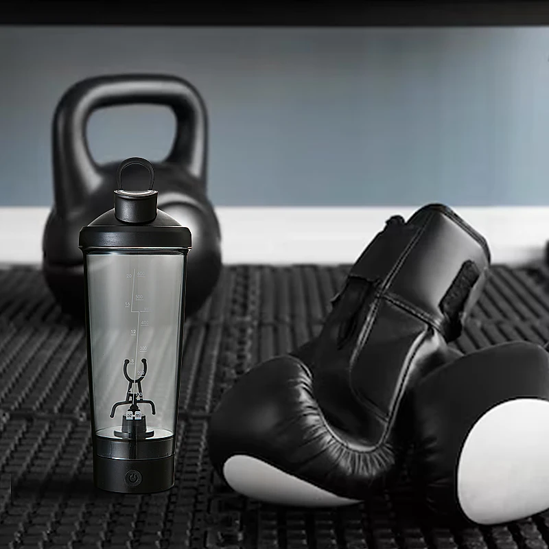 Stainless steel electric shaker stir quickly melting flask Hot Cold insulated sports electric shaker water bottles